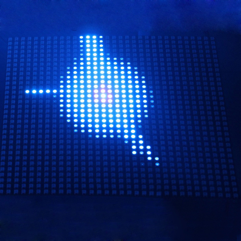 DC5V 1x1Ft WS2812B Full Color Digital Addressable Flexible LED Display Screen - Built in 1024 Pixel Dot Matrix Display DC5V 1x1Ft WS2812B Full Color Digital Addressable Flexible LED Display Screen - Built in 1024 Pixel Dot Matrix Display